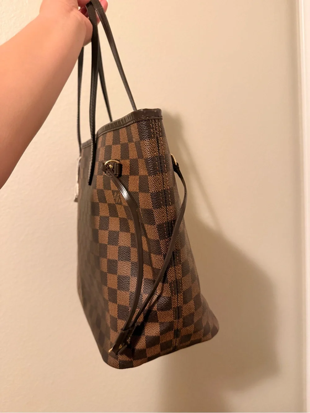 Louis Vuitton Neverfull MM tote bag in Damier Ebène Canvas G11122